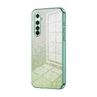 For Realme X50 Pro Gradient Glitter Powder Electroplated Phone Case(Green) - 1