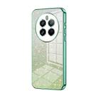 For Realme 12 Pro Gradient Glitter Powder Electroplated Phone Case(Green) - 1