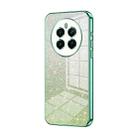 For Realme 12+ Gradient Glitter Powder Electroplated Phone Case(Green) - 1