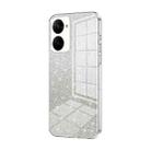 For Realme V30t Gradient Glitter Powder Electroplated Phone Case(Transparent) - 1