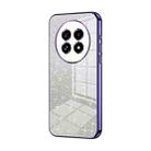 For Realme 13 Pro+ Gradient Glitter Powder Electroplated Phone Case(Purple) - 1