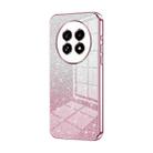 For Realme 13 Pro+ Gradient Glitter Powder Electroplated Phone Case(Pink) - 1