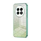 For Realme 13 Pro+ Gradient Glitter Powder Electroplated Phone Case(Green) - 1