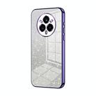 For Realme 14 Pro+ Gradient Glitter Powder Electroplated Phone Case(Purple) - 1