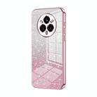 For Realme 14 Pro+ Gradient Glitter Powder Electroplated Phone Case(Pink) - 1