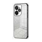 For Realme Neo7 Gradient Glitter Powder Electroplated Phone Case(Black) - 1