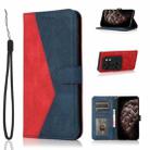 For Motorola Edge 40 Dual-color Stitching Leather Phone Case(Red Blue) - 1