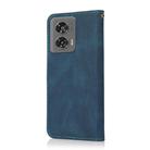 For Motorola Edge 50 Fusion Dual-color Stitching Leather Phone Case(Blue Green) - 3