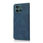 For Motorola Edge 50 5G Dual-color Stitching Leather Phone Case(Blue Green) - 3