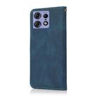 For Motorola Edge 50 Pro Dual-color Stitching Leather Phone Case(Blue Green) - 3