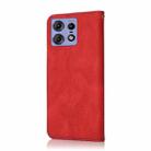 For Motorola Edge 50 Pro Dual-color Stitching Leather Phone Case(Red Blue) - 3