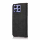 For Motorola Edge 50 Pro Dual-color Stitching Leather Phone Case(Black Rose Gold) - 3