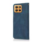 For Motorola Moto G15 Dual-color Stitching Leather Phone Case(Blue Green) - 3