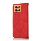 For Motorola Moto G15 Dual-color Stitching Leather Phone Case(Red Blue) - 3