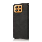 For Motorola Moto G15 Dual-color Stitching Leather Phone Case(Black Rose Gold) - 3