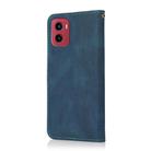 For Motorola Moto G05 Dual-color Stitching Leather Phone Case(Blue Green) - 3