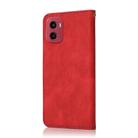 For Motorola Moto G05 Dual-color Stitching Leather Phone Case(Red Blue) - 3