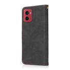 For Motorola Moto G05 Dual-color Stitching Leather Phone Case(Black Brown) - 3