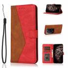 For Xiaomi 13T Dual-color Stitching Leather Phone Case(Brown Red) - 1