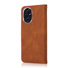 For Honor 200 Dual-color Stitching Leather Phone Case(Brown Red) - 3