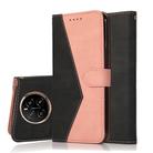 For Honor Magic7 Pro Dual-color Stitching Leather Phone Case(Black Rose Gold) - 1