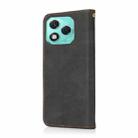 For Honor 400 Lite Global Dual-color Stitching Leather Phone Case(Black Brown) - 3