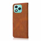 For Honor 400 Lite Global Dual-color Stitching Leather Phone Case(Brown Red) - 3