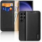 For Samsung Galaxy S24 Ultra 5G DUX DUCIS Hivo Series Cowhide + PU + TPU Flip Phone Case(Black) - 1