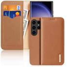 For Samsung Galaxy S24 Ultra 5G DUX DUCIS Hivo Series Cowhide + PU + TPU Flip Phone Case(Brown) - 1