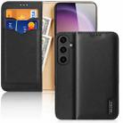 For Samsung Galaxy S24 5G DUX DUCIS Hivo Series Cowhide + PU + TPU Flip Phone Case(Black) - 1