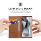 For Samsung Galaxy S25 Ultra 5G DUX DUCIS Hivo Series Cowhide + PU + TPU Flip Phone Case(Brown) - 2