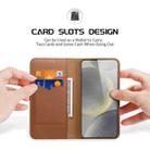For Samsung Galaxy S25 5G DUX DUCIS Hivo Series Cowhide + PU + TPU Flip Phone Case(Brown) - 2