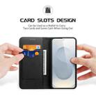 For Samsung Galaxy S25 Edge 5G DUX DUCIS Hivo Series Cowhide + PU + TPU Flip Phone Case(Black) - 2