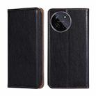 For Realme 11 4G Gloss Oil Solid Color Magnetic Leather Phone Case(Black) - 1