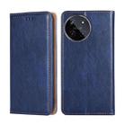 For Realme 11 4G Gloss Oil Solid Color Magnetic Leather Phone Case(Blue) - 1