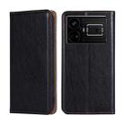 For Realme GT5 / GT5 240W Gloss Oil Solid Color Magnetic Leather Phone Case(Black) - 1