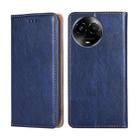 For Realme 11 5G / 11x 5G Gloss Oil Solid Color Magnetic Leather Phone Case(Blue) - 1