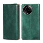 For Realme 11 5G / 11x 5G Gloss Oil Solid Color Magnetic Leather Phone Case(Green) - 1