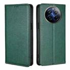 For Realme 12 Pro 5G Gloss Oil Solid Color Magnetic Leather Phone Case(Green) - 1