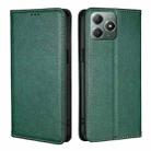 For Realme C61 4G Gloss Oil Solid Color Magnetic Leather Phone Case(Green) - 1