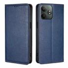 For Realme GT Neo6 SE Gloss Oil Solid Color Magnetic Leather Phone Case(Blue) - 1