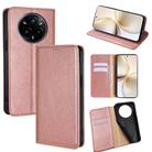 For Realme 14 Pro 5G Global Gloss Oil Solid Color Magnetic Leather Phone Case(Rose Gold) - 1