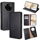 For Realme 14 Pro+ 5G Gloss Oil Solid Color Magnetic Leather Phone Case(Black) - 1