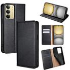 For Realme C75 4G / 14x 5G Global Gloss Oil Solid Color Magnetic Leather Phone Case(Black) - 1