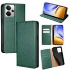 For Realme 14 5G Global Gloss Oil Solid Color Magnetic Leather Phone Case(Green) - 1