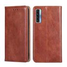 For TCL 20s / 20 5G / 20L / 20L+ Gloss Oil Solid Color Magnetic Leather Phone Case(Brown) - 1