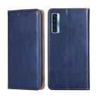 For TCL 20s / 20 5G / 20L / 20L+ Gloss Oil Solid Color Magnetic Leather Phone Case(Blue) - 1