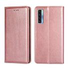 For TCL 20s / 20 5G / 20L / 20L+ Gloss Oil Solid Color Magnetic Leather Phone Case(Rose Gold) - 1