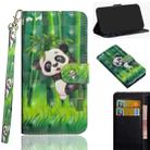 For LG K40S 3D Painting Pattern Horizontal Flip TPU + PU Leather Case with Holder & Card Slots & Wallet & Lanyard(Bamboo Panda) - 1