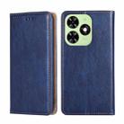 For Tecno Spark Go 2024 Gloss Oil Solid Color Magnetic Leather Phone Case(Blue) - 1